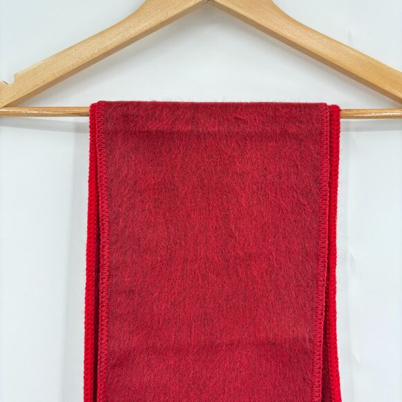 Huallpatex Baby Alpaca Red Scarf with Fringe, Soft Cozy Warm Gift - Picture 5 of 6